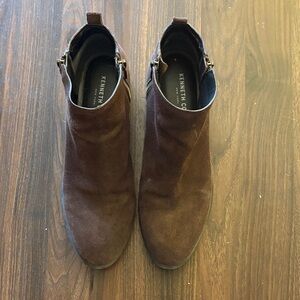 Kenneth Cole Women’s Dark Brown Suede Ankle Boots